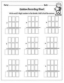 Print-n-Go 3-Digit Addition and Subtraction Card Game by Abby Sandlin