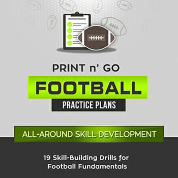 Preview of Print n Go Football Practice Plans | PE Football Unit