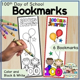 100th Day of School Bookmarks/Reading Incentives/Printable