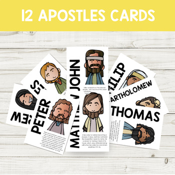 Preview of Printable 12 Disciples Flashcards
