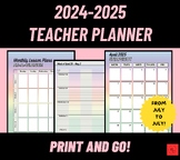 Printable 2024-2025 Teacher Planner For Any Subject-Print and Go!