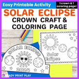 Printable 2024 Solar Eclipse Crown Craft | Preschool Sun a