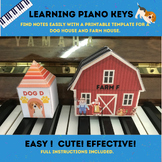 Printable  3D dog house and farm house to learn the piano keys.