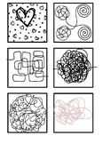 Printable 3x3 sticky note Doodle/coloring template 3