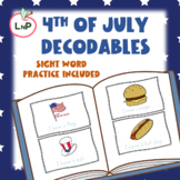 Printable 4th of July Decodable Books with Sight Words
