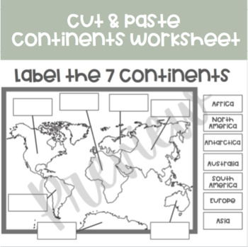 Seven Continents Worksheets Teachers Pay Teachers