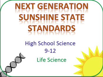Preview of Printable 9-12 NGSSS Life Science Standards