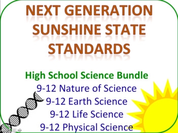 Preview of Printable 9-12 NGSSS Science Standards Bundle