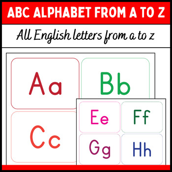 ABC Alphabet From A to Z : Large Flashcards For Preschoolers,  kindergarteners