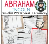 Printable Abraham Lincoln Worksheets Craftivity Writing Craft