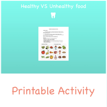 ​Healthy and unhealthy food spin and cover activity