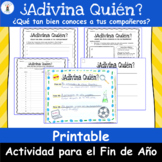 Printable ¿Adivina Quién? End of Year Spanish Activity
