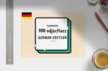Preview of Printable Adjective Flashcards for Language Development (German edition)