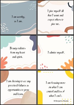 Preview of Printable Affirmation Cards for Positive Mindset, Manifesting Cards, Affirmation