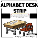 Printable Alphabet Desk Strip Editable PDF