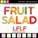Printable Alphabet FRUIT SALAD LFLF Food Letters Numbers Clip Art