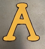 Printable Alphabet Letter Stencils for Banners, Bulletin B