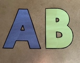 Printable Alphabet Letter Stencils for Banners, Bulletin B