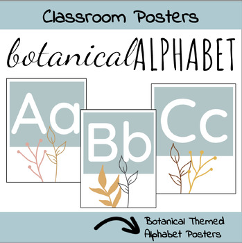 Complete Set of Alphabet Cards from A-Z - botanicalabc