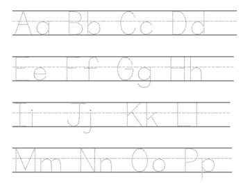 Printable Alphabet Tracing Worksheets, ABC Worksheets Kindergarten ...