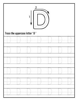 Printable Alphabet Tracing Worksheets, ABC Uppercase & Lowercase Letter ...