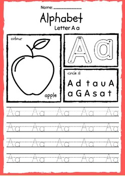 Printable Alphabet Tracing and Coloring Book, Alphabet Letter ...
