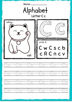 Printable Alphabet Tracing and Coloring Book, Alphabet Letter ...