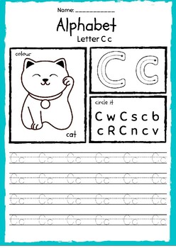 Printable Alphabet Tracing and Coloring Worksheets for Early Learning ...