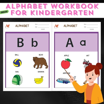 Preview of Printable Alphabet Workbook for Kindergarten