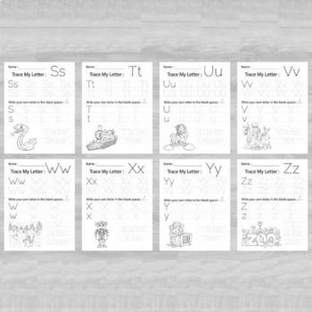 Printable Alphabet Worksheets by Printable By Abdel | TPT