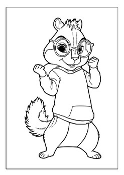 alvin and the chipmunks coloring pages simon
