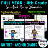 4th Grade Math Notes | Full Year Bundle