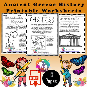 Preview of Printable Ancient Greece History Coloring Pages