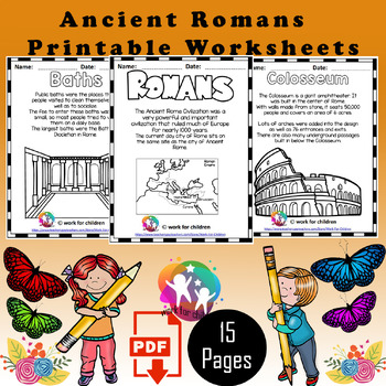 Preview of Printable Ancient Romans Coloring Pages