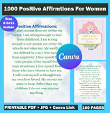 Printable And Editable 1000 Positive Affirmations Book For Women