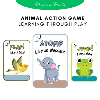 Preview of Printable Animal Action & Drama Game for Children, Fun Circle Time Activity