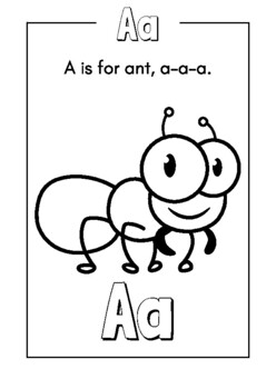 Printable Animal Alphabet Coloring Pages For Kids, Pdf | TPT