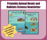 Printable Animal Needs and Habitats Informational Newslett