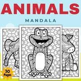 Printable Animals Mandala Coloring Pages Sheets - fun Anim