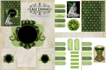 Preview of Printable Antique Absinthe Art Journal