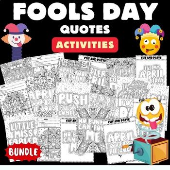 Preview of Printable April fools day Quotes Activities - Fun April Activities & Games