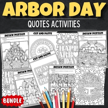 Preview of Printable Arbor day | Earth day Quotes Activities Games - Fun April Activities