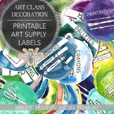 Printable Art Supply Labels: The Basic Supplies in Your Vi