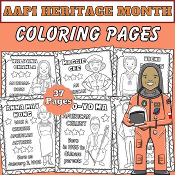 Preview of Printable Asian American Pacific Islander Coloring Pages,Celebrate AAPI Heritage