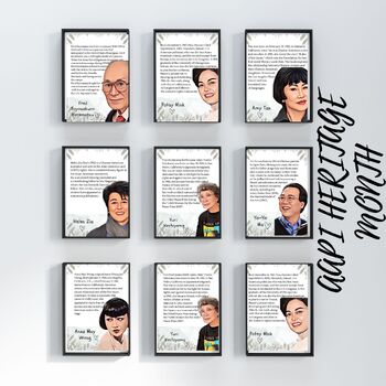 Preview of Printable Asian American & Pacific Islander Heritage Month Biography Posters