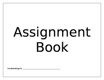 the assignment book pages