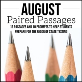 Printable August ELA Paired Passages for Upper Elementary 