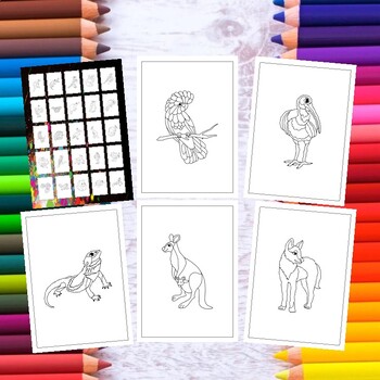 australian animal coloring printable kids Archives - Happy Paper Time