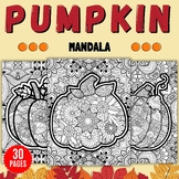 Printable Autumn Fall Pumpkin Mandala Coloring Pages - Fun