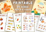 Printable Autumn Worksheets for kids | Pre-Kindergarten at
